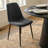 4 - Person Dining Table Sets With Round Table & 4 Upholstered Chenille Chairs-1869284091