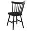 Ensemble de 2 chaises de salle à manger Halie, dossier fuselé, bois franc asiatique noir
