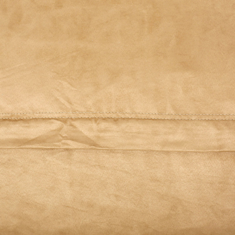Pouf cylindrique en microfibre 6,5 pieds Potrero, beige