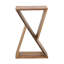Table d'appoint géométrique en bois naturel pour salon, élégante et recyclée