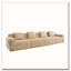 Canapé modulaire sans siège à 4 places, canapé modulaire Cloud avec assise profonde, canapé modulaire moderne à 4 places avec coussins décoratifs Tissu en velours côtelé-1866702628