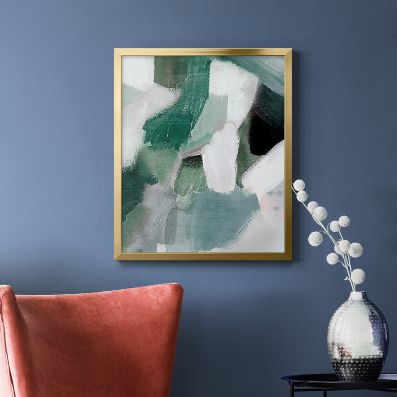 Turquoise Waters II, toile encadrée de qualité supérieure - prête à être accrochée, Or, H 24 po x l 20 po