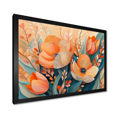«Pastel Colors of Tulips Dream Fragments II - Abstract Botanicals», art mural