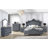 Boykins Eastern King Velvet Panel Bed with Faux Crystal Tufting and Nailhead Trim, Ivory and Camel-87376287-93657935