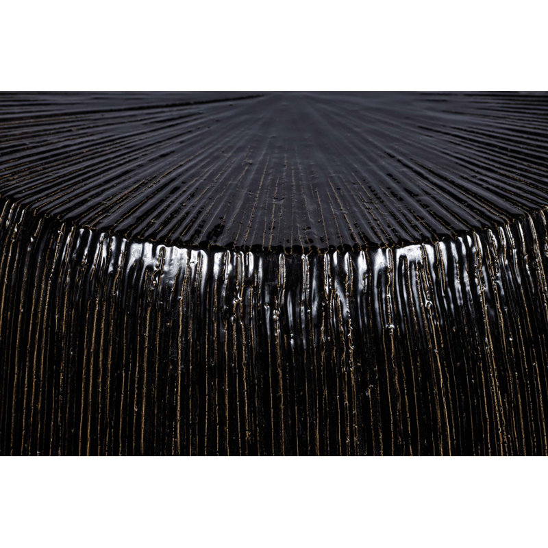 Provenance Signature Outdoor Round Side Table, Obsidian