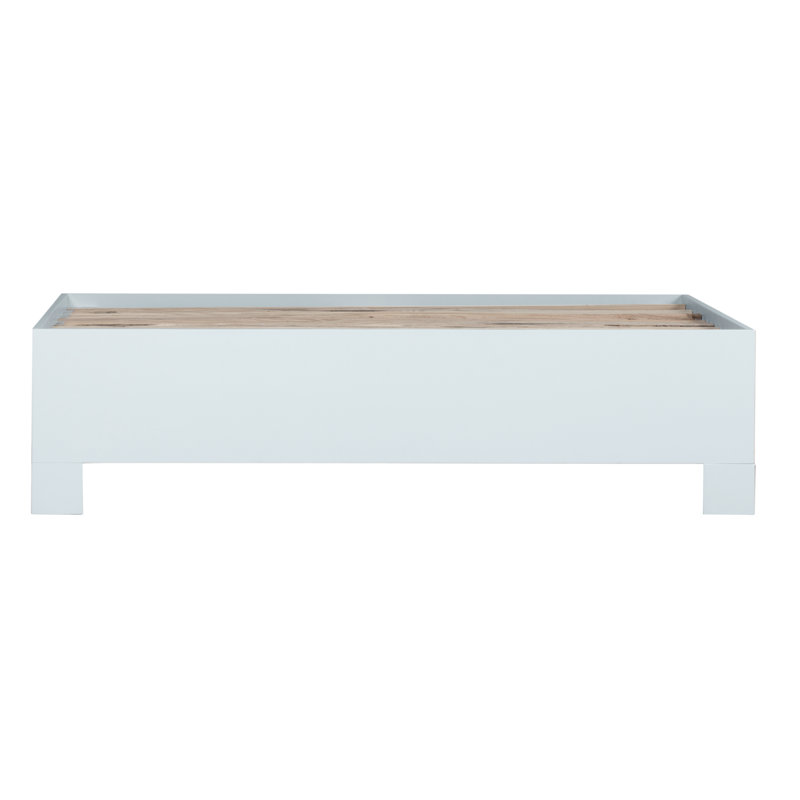 Base de lit plateforme 16 po, Bleu clair, Reine