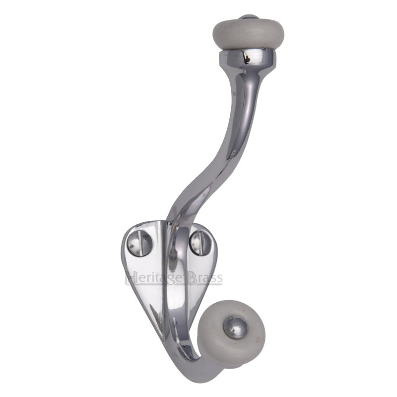 Heritage Brass Heritage Hat & Coat Hook, Polished Chrome
