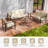 5-Piece Outdoor Patio Set – 3-Seater Sofa, 2-Seater Loveseat, Armchair & A Table – PE Wicker with Powder-Coated Steel Frames – Weatherproof for Patio, Deck & Backyard-105511473