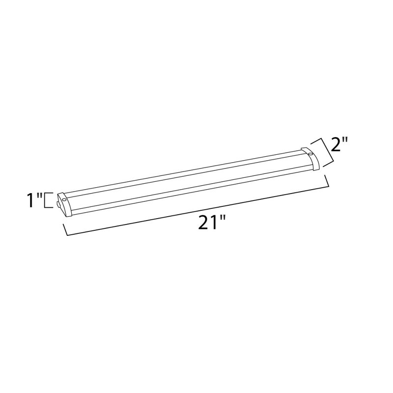 Sparks LED 21'' Under Cabinet Strip Light, Anodized Bronze