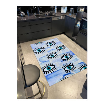 Tapis lavable décoratif Blue Eye