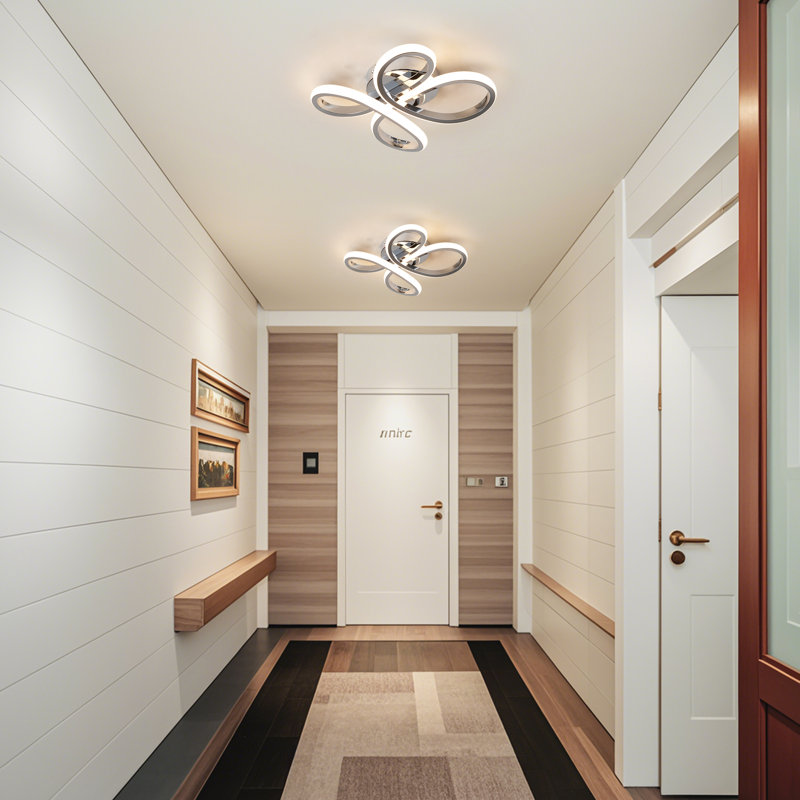 Janyia 1 - Light 11.81" Unique/Statement Geometric LED Semi Flush Mount