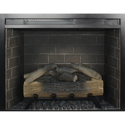 Infrared Electric Fireplace - 28 Inch, 5000 /Hr, 4 Flame Colors, Adjustable Brightness, Realistic Crackling Sound, Double , Or Hardwired Inch Antique Black, 1500W Heating, Remote Control, , Insert