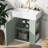 Micheals 21.6 inch Modern Floating Bathroom Vanity with Ceramic Basin,Right Side Storage-1301480841