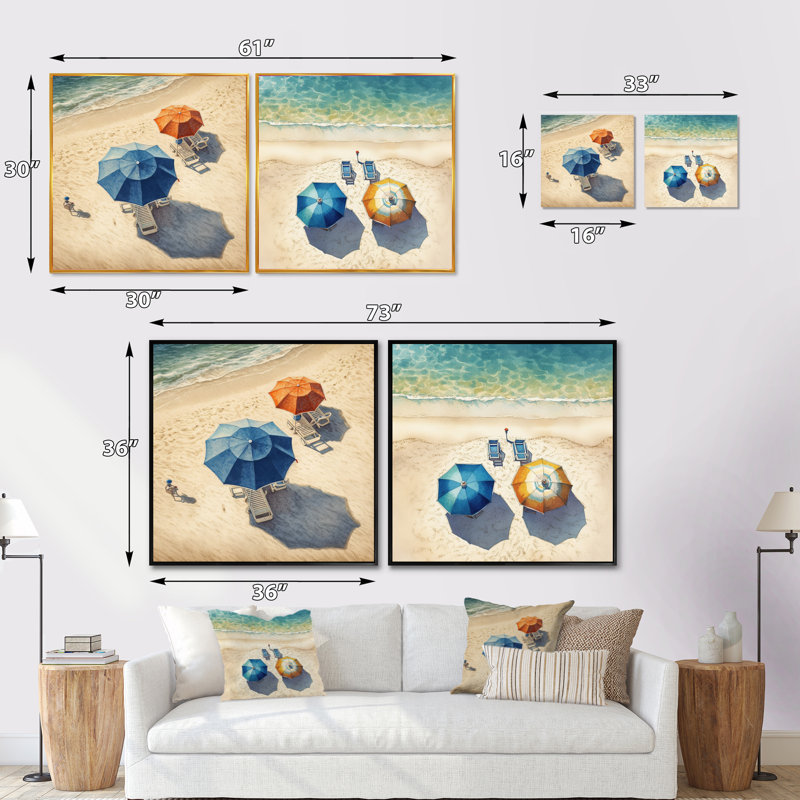 Chaises et parasols de plage - ensemble de 2 carrés de plage, Cadre flottant noir, H 16 po x l 33 po