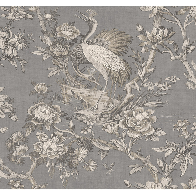Papier peint Winship mat en étain Alice Crane Toile, Noisette métallique