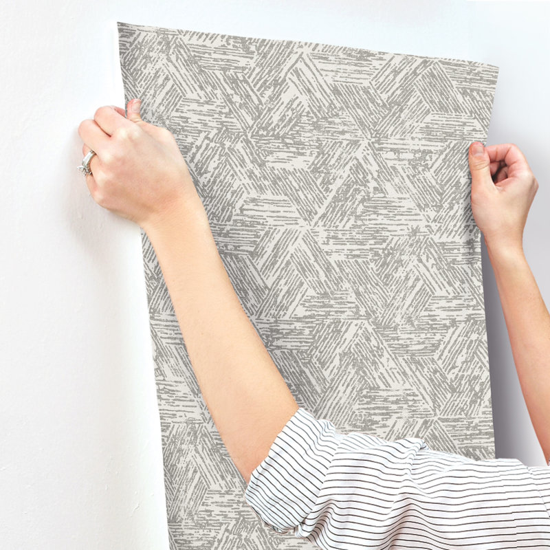 Bravlio Geometric Wallpaper Double Roll, Black