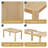 9-Piece Extendable Wood Top Dining Table Set-1936572856