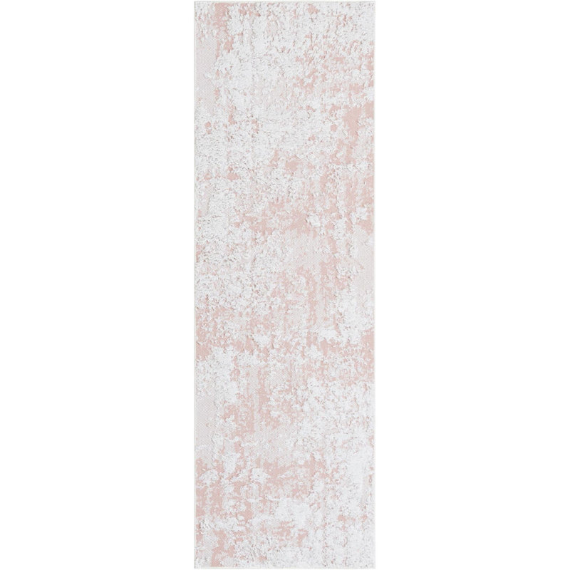 Cotton Abstract Indoor Rug, Runner 2'7" x 8'