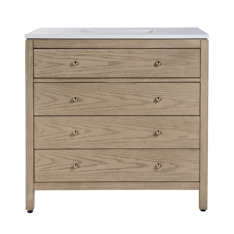 Celine 36 in W Quartz Top Single Sink Bathroom Vanity Set