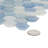 11.5" x 10.8" Apollo Tile White and Sky Blue Hexagon Mosaic Backsplash Tile - 10.8" x 11.5" sheet for Kitchen, Bathroom, Flooring (10-Pack)