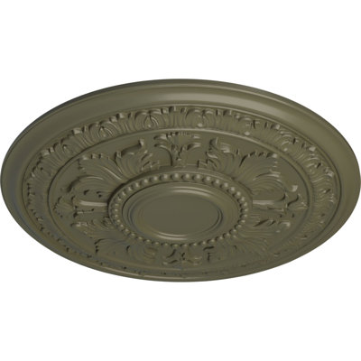 Médaillon de plafond Endurathane Tellson, DE 30 5/8 po x P 2 1/2 po (convient aux auvents jusqu'à 6 3/4 po), finition tortue peinte à la main