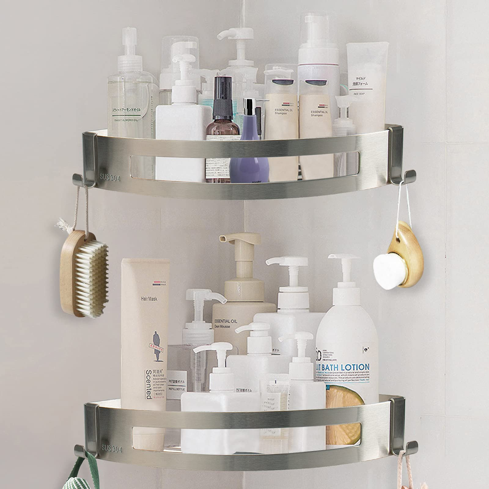 Rebrilliant Ingrun Adhesive Stainless Steel Shower Caddy & Reviews