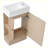 Modern Bathroom Vanity Cabinet with Two-tier Shelf-104981892