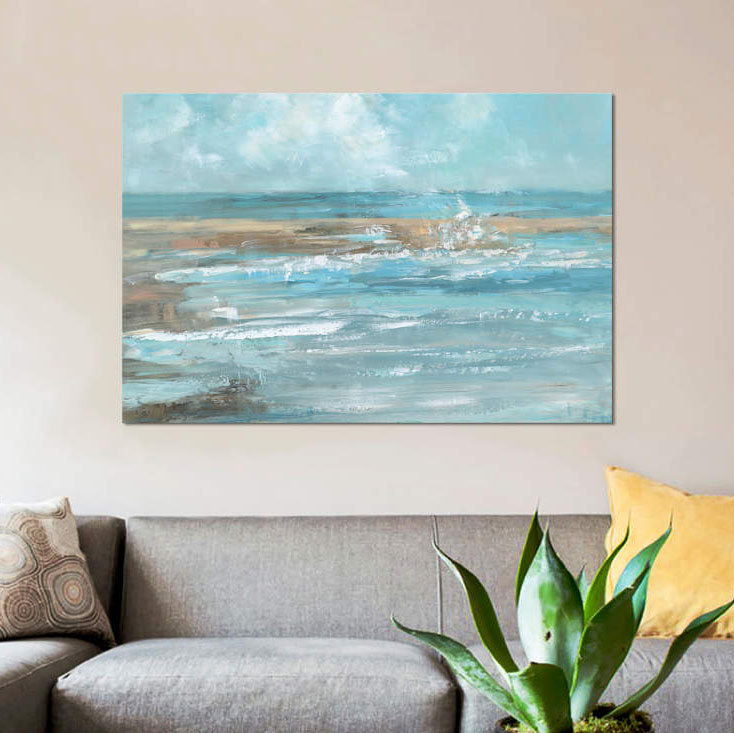 «Breaking Waves», impression sur toile, H 8 po x l 12 po x P 0,75 po, Pas de tapis, Toile tendue