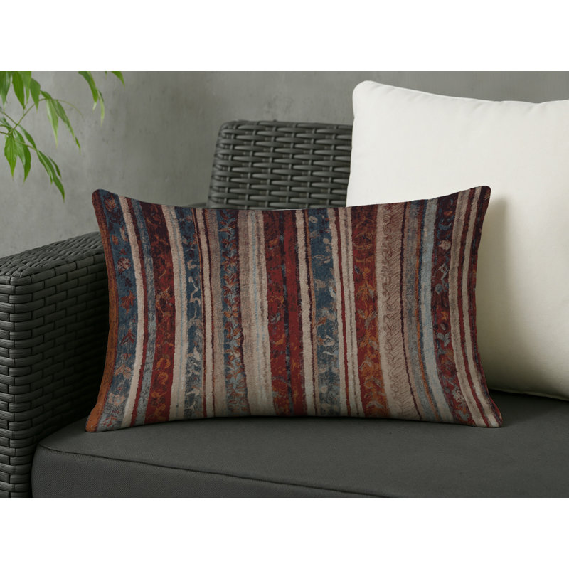 Coussin décoratif intérieur et extérieur Modern, Brun abstrait 2, Rectangle H 25 po x l 18 po