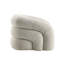 Fauteuil bouclé gris Irma avec pivot