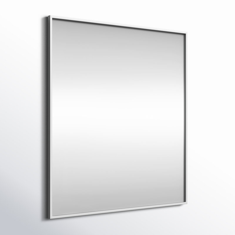 Sabine Metal Rectangle Wall Mirror, 40" x 36", Silver