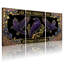 Ensemble de 3 tableaux sur toile à motif artistique représentant trois corbeaux noirs, idéal pour décorer un salon, une chambre ou un bureau.-328983066