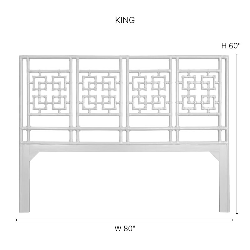 Palm Springs Open-Frame Headboard, King, Black
