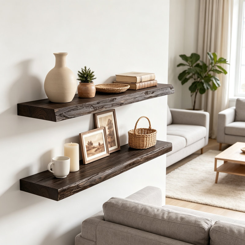 Solid Wood Floating Shelf