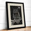 Nocturnal Owl Japandi - Framed Print-2020108721-2020108723