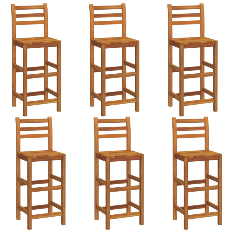 Bar Stool Bar Seat Counter Height Stool for Kitchen Pub Solid Wood, 6