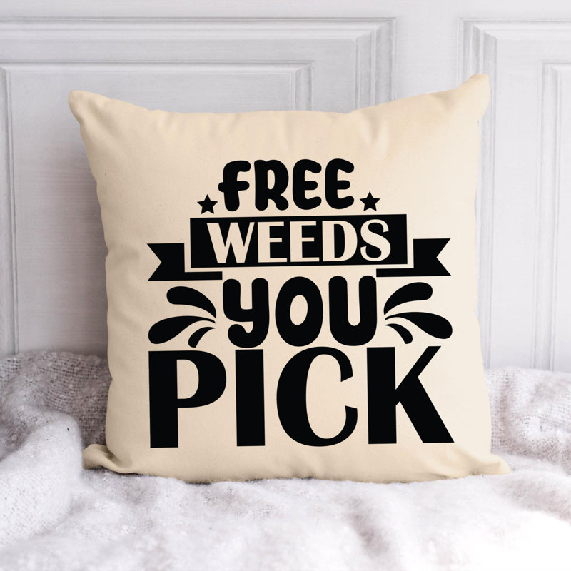Citation amusante «Garden Lover» 496 - Coussin décoratif inclus, H 20 po x l 20 po