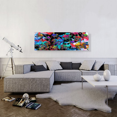 " Goldfish Freshwater Aquarium Fishes Pano " Painting Print