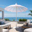 Parasol de patio 9 pi avec système de pivotement à 360 ° à bouton-poussoir, inclinaison de 30 ° (base non incluse)-1434777448
