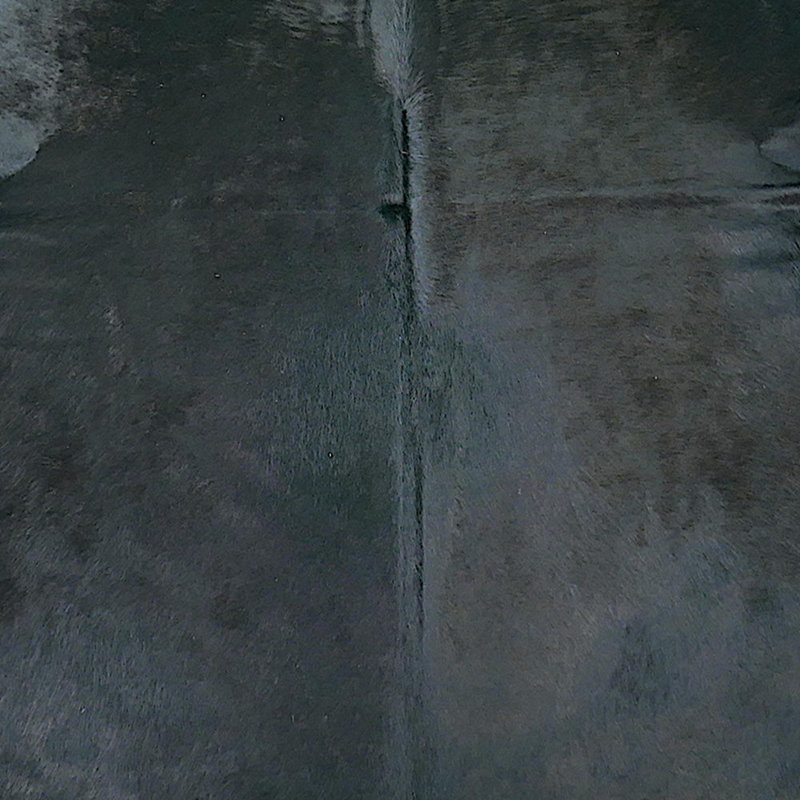 Solid Black Cowhide Rug