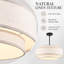 Lustre de tambour moderne à 6 lumières de 60 cm (23,6 po) avec abat-jour en tissu à texture lin à 3 niveaux-2013201094-2013201095