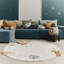 Hand Tufted Cotton Area Rug in Beige