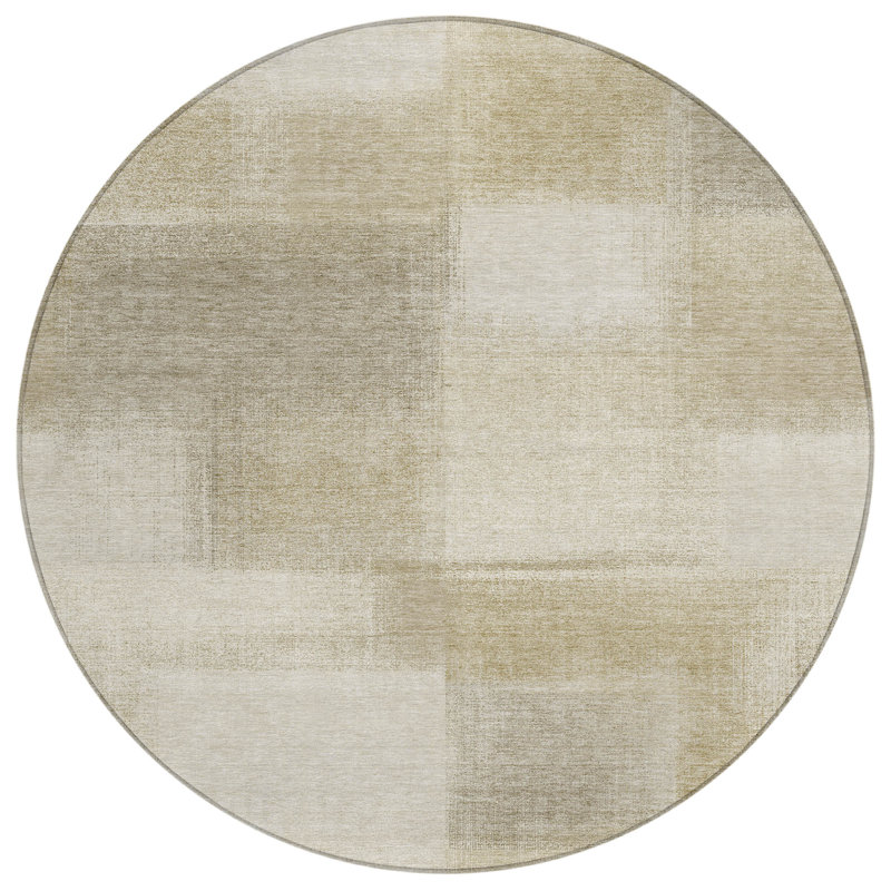 Tapis rond 8 po taupe