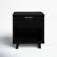 Table de chevet moderne 1 tiroir en bois massif noir Granville-86778351