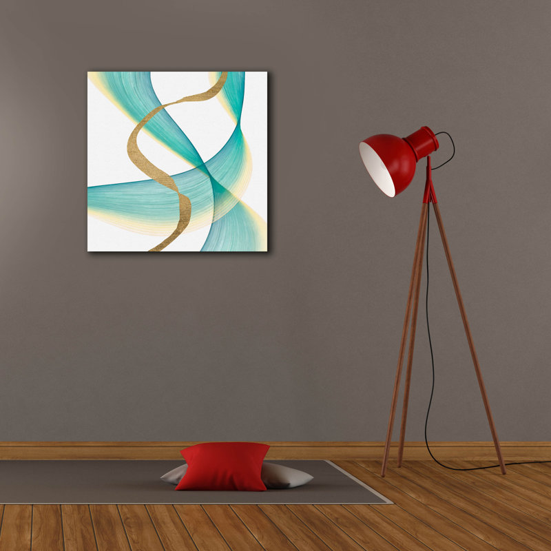  «Outer Flow 1» par Alonzo Saunders, art mural sur toile, 26 po x 26 po, H 26 po x l 26 po
