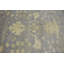 Tapis gris en laine fait à la main à motif floral Desrosiers