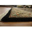 Tapis carré classique noir et beige Agra avec motif détaillé 6 pi x 6 pi