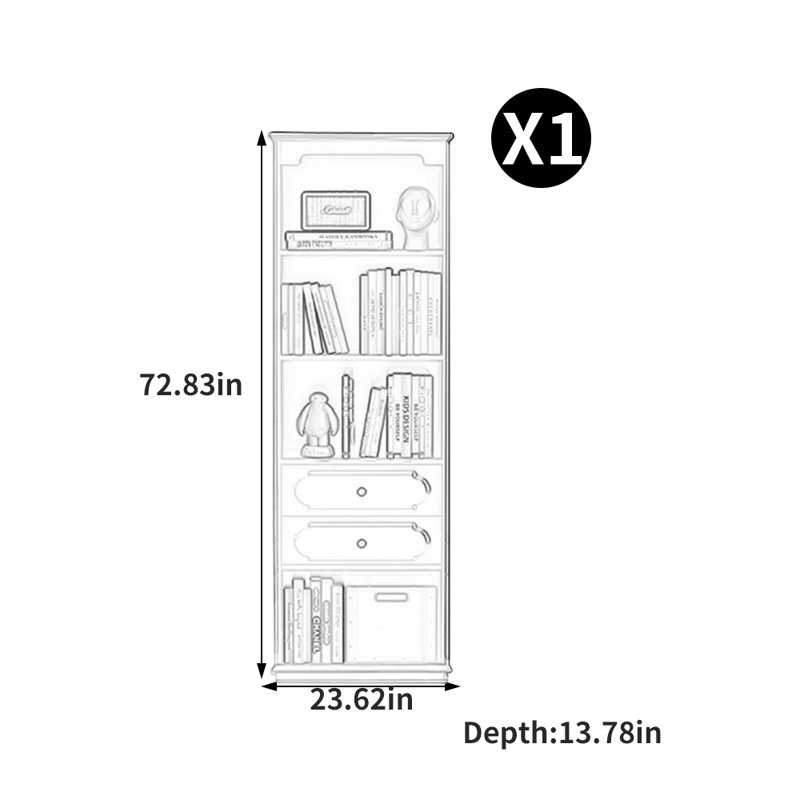 American Style Minimalist Light Luxury Bookcase