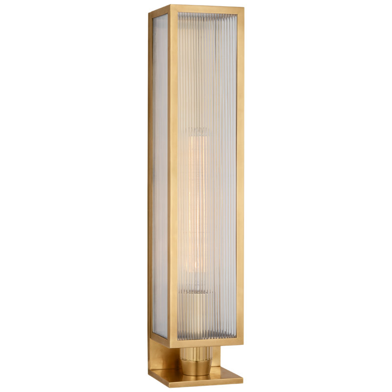 York Outdoor Sconce, 24.25" H x 5" W x 5" D, Soft Brass