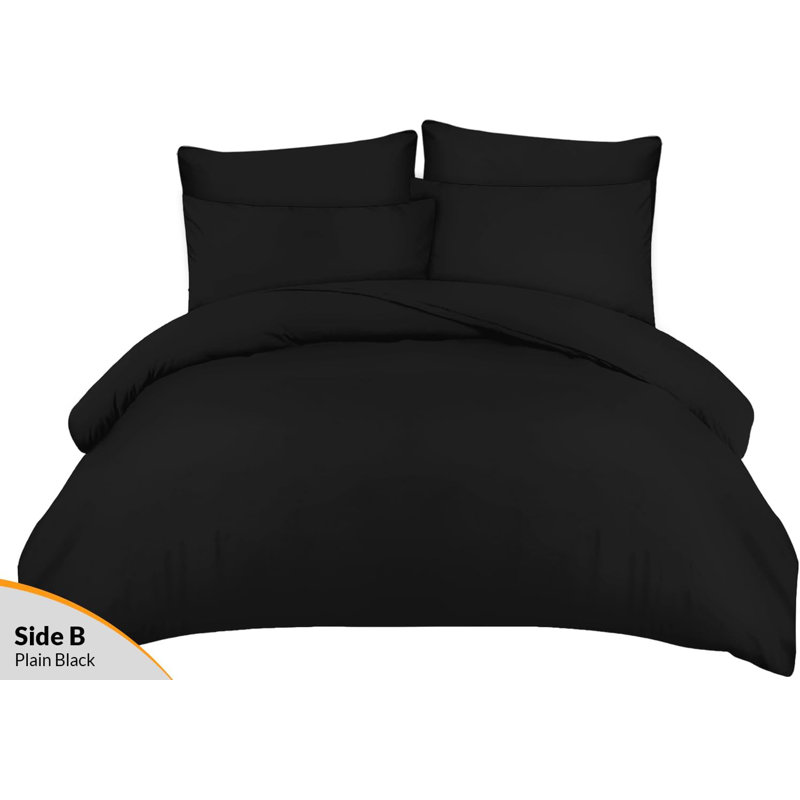 Ultra Soft Microfiber Duvet Cover Set Hypoallergenic Reversible Bedding with Secure Zipper Closure, Grey